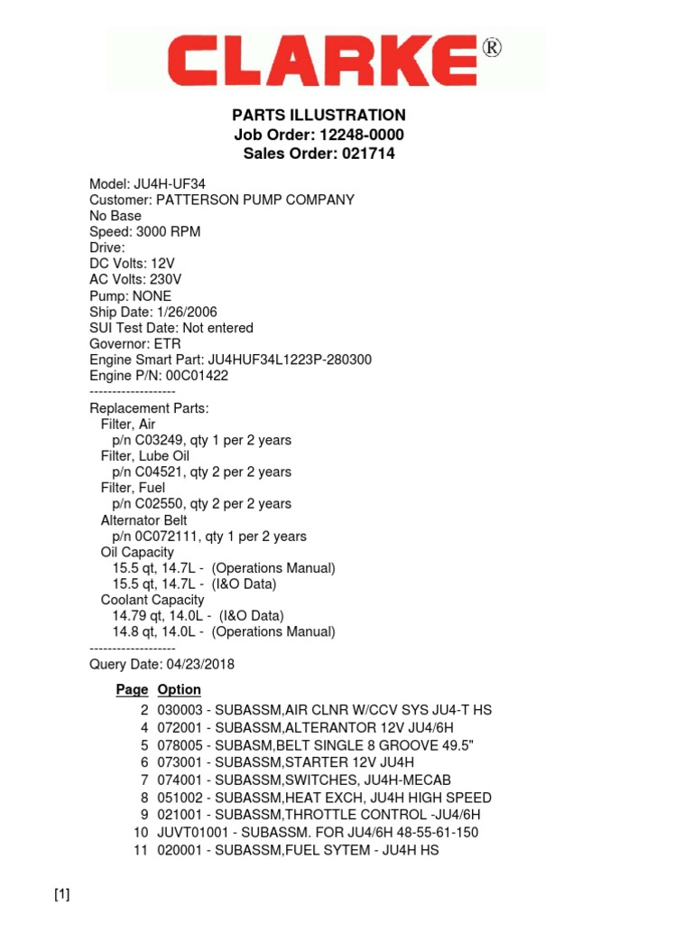 12248-Parts Illustrations Model JU4H-UF34 | PDF | Screw | Pipe (Fluid ...