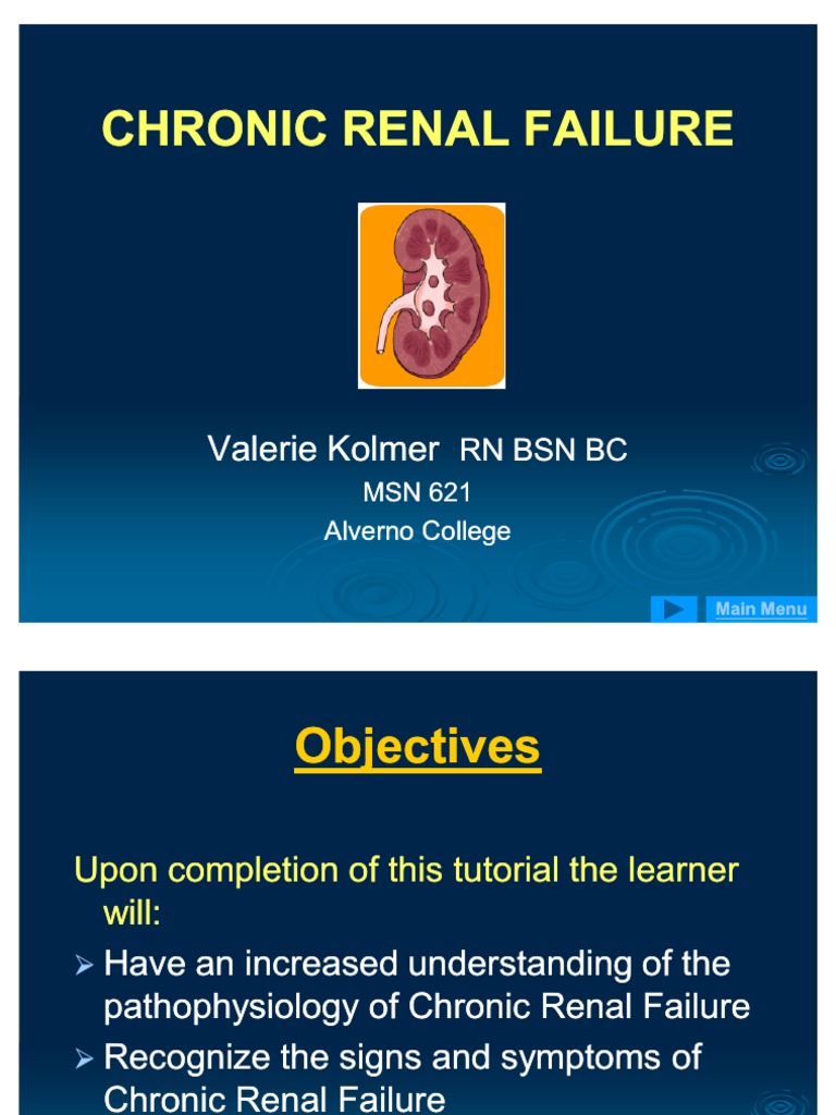 Chronic Renal Failure Overview | PDF | Kidney | Renal Function