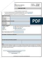 Form No. NTC 1 25 COMPLAINT FORM