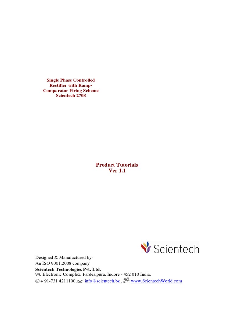 Scientech 2708 Pdf Rectifier Physical Quantities