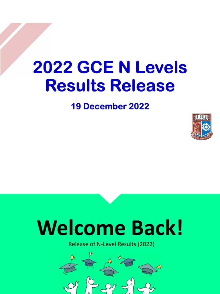 Release of N Level Results Key Information PDF University And