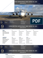 Airworthy 1998 British Aerospace BAe Avro RJ 100 Ref.2360P ASI Specification