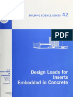 Design Loads For Inserts Embedded in Concrete