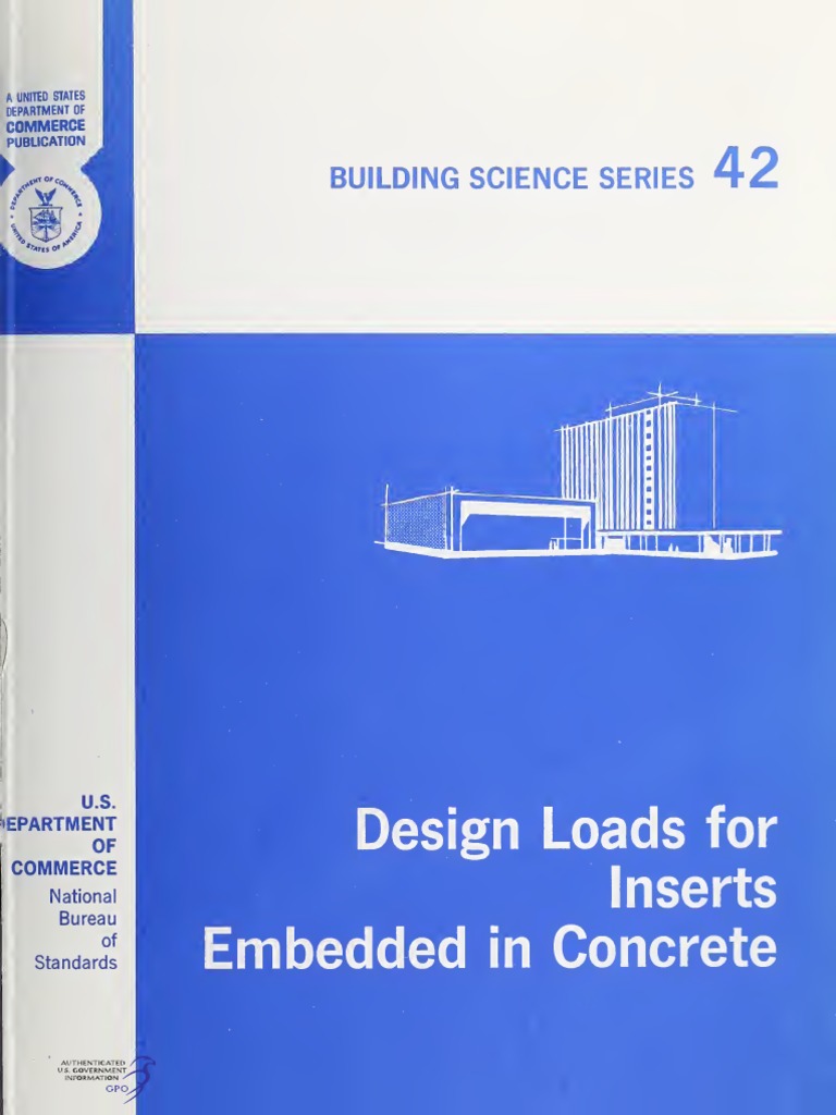 Design Loads For Inserts Embedded in Concrete PDF Concrete Ductility