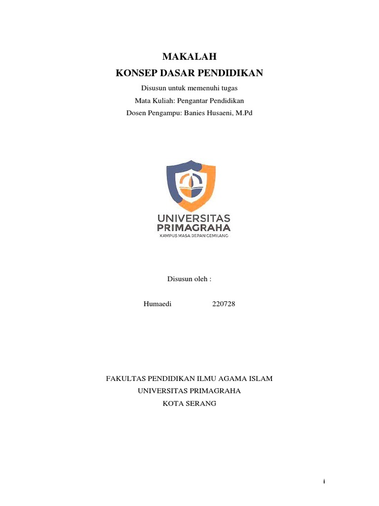 Konsep Dasar Pendidikan dan Fungsinya | PDF
