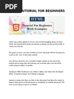 Html5 Tutorial | PDF | Html | Html Element