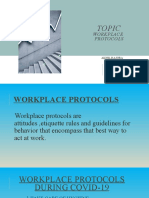 Topic: Workplace Protocols