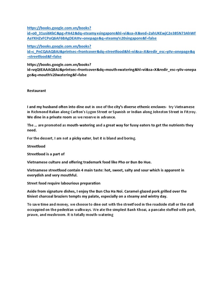Food Streetfood | PDF