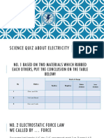 Science Quiz About Electricity