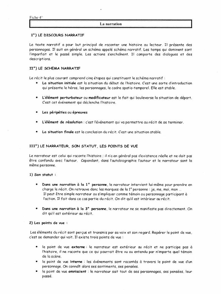 La Narration | PDF