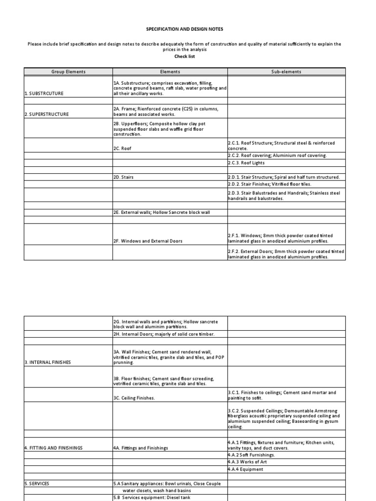 Compiled Cost Plan Template | PDF | Wall | Water Heating