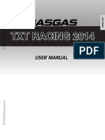 Gasgas TXT Racing 2014 Owners Manual