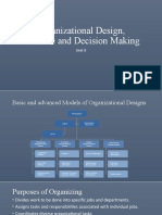 Organizational Design, Structure and Decision Making