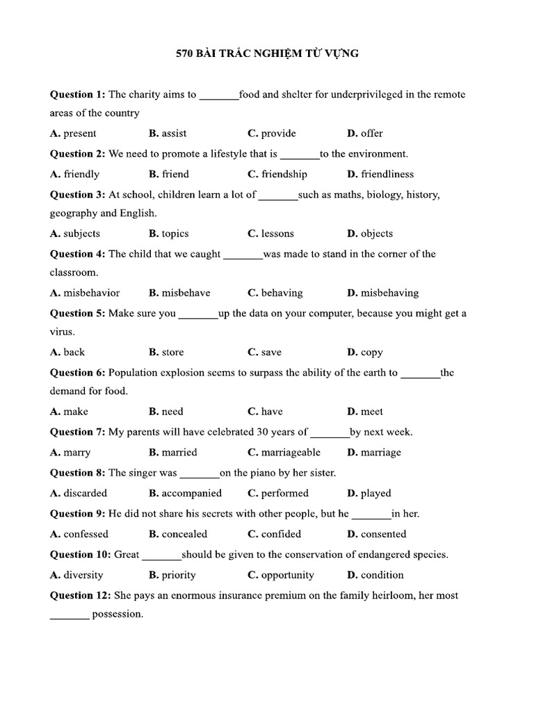 Vocab Pdf