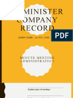 Administer Company Record