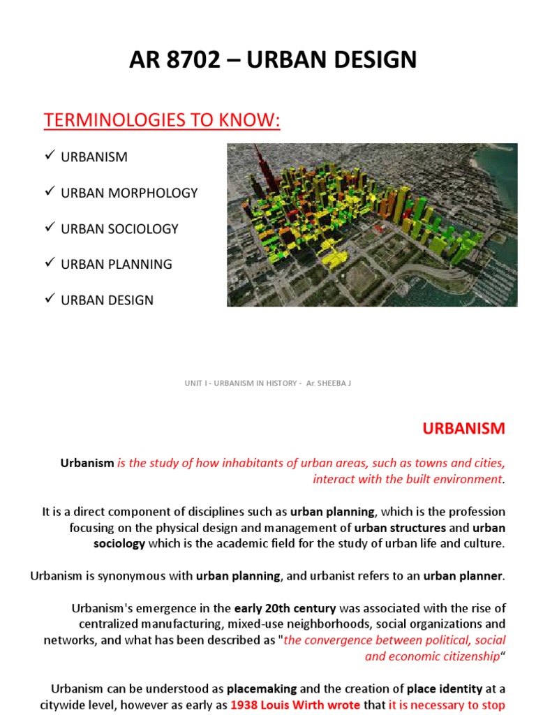 Urban Design Terminology Overview | PDF | Urban Planning | Urban Design