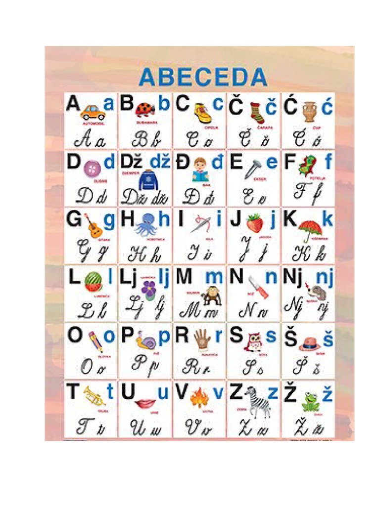 Abeceda - Pisana Slova - Latinica | PDF