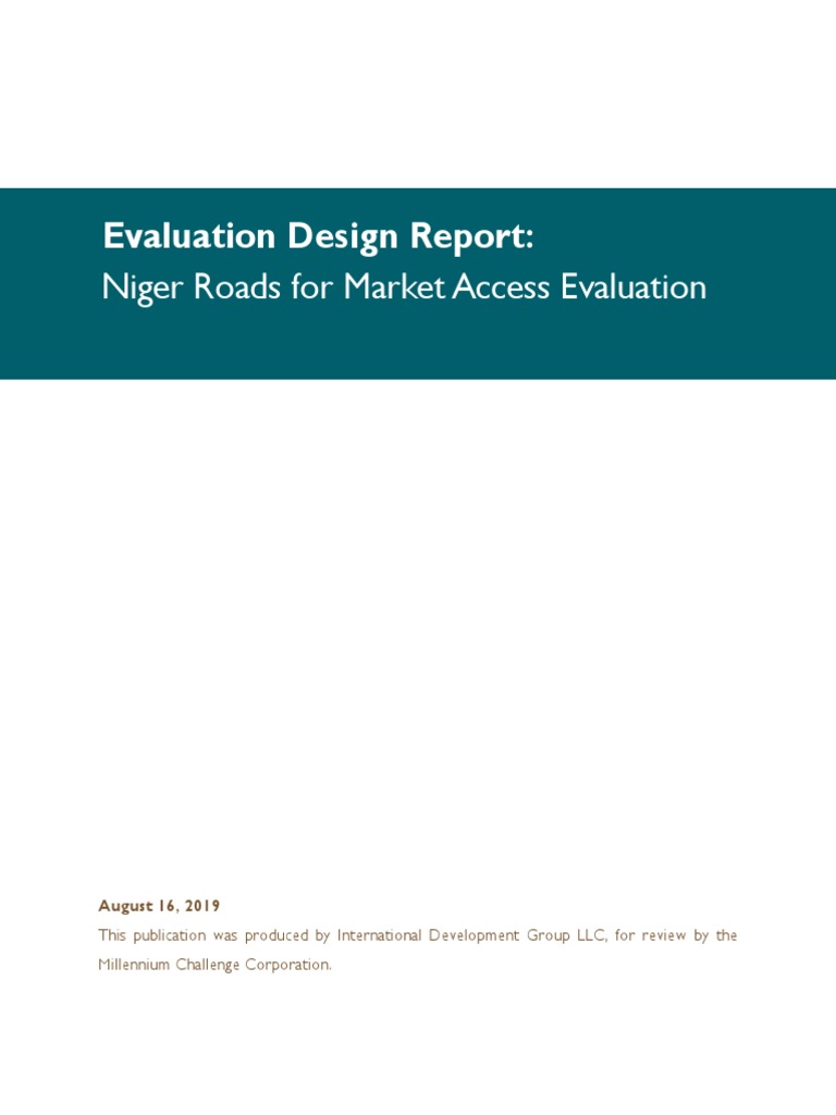 Niger Roads Market Access Evaluation Report | PDF | Evaluation | Road