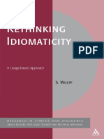 (Stefanie Wulff) Rethinking Idiomaticity A Usage - (Book4You)