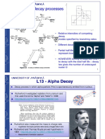 Alpha decay process emits helium particle from uranium nucleus