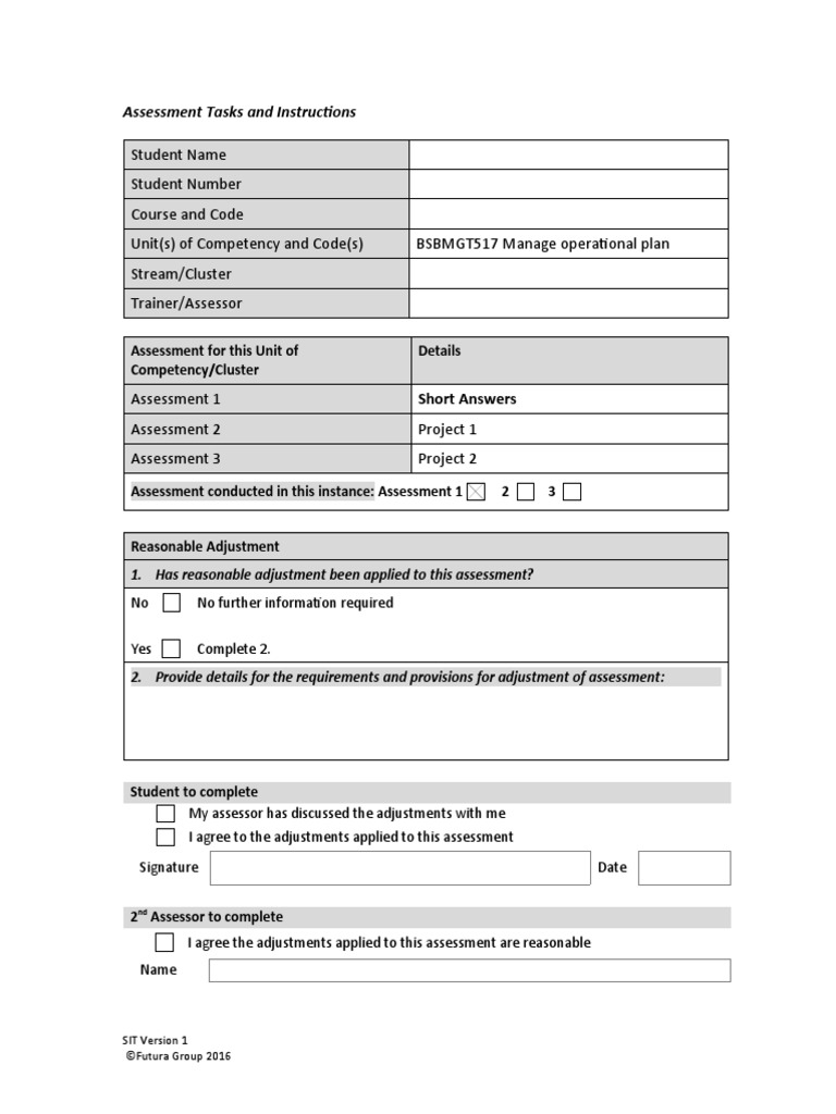 BSBMGT517 Assessment 1 Short Answer PDF Performance Indicator Employment