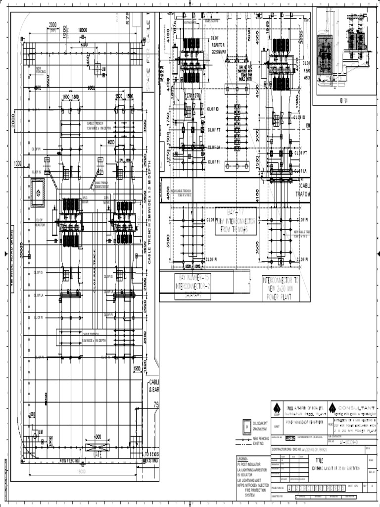 33 KV OUTDOOR SWITCH YARD For Earthing Layout 1 RABI - (Sheet-1of2) | PDF