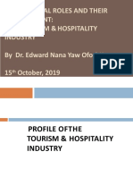 HOSPITALITY and TOURISM Professional Roles and Development 2019 - DR, Ofori-Kuragu