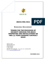 Bidding Document - Tender For Provision of Security Services at ZESCO Properties and Installations - ZESCO-096-2022