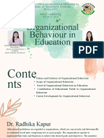 Organizational Behaviour in Education