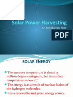 Solar Power Harvesting Notes