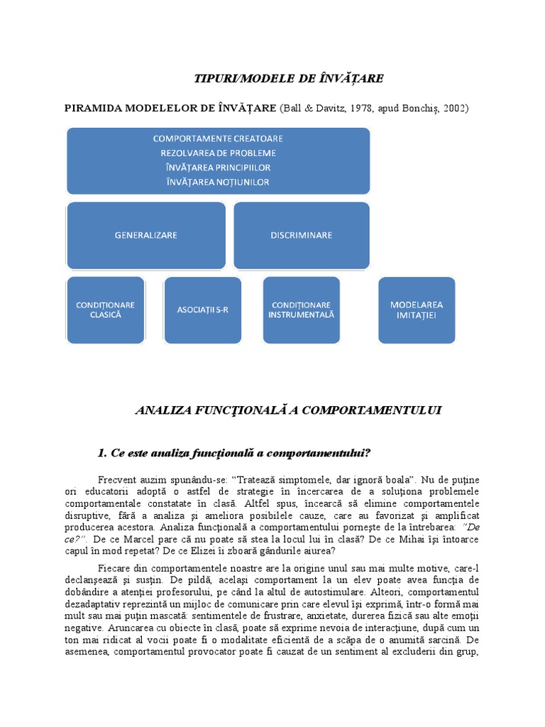 Modele Invatare | PDF
