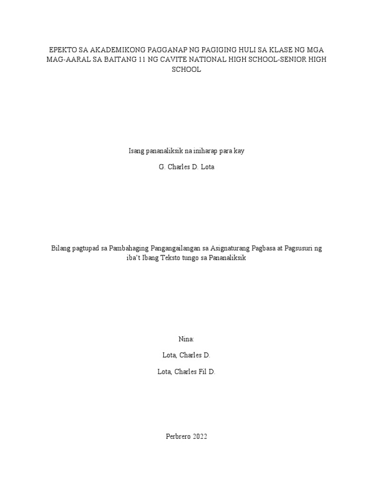 Kabanata 1 Burador | PDF