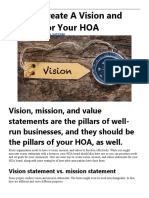 Steps To Create Vision and Mission