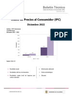 Inflación en Colombia Llegó A 13,12% en 2022