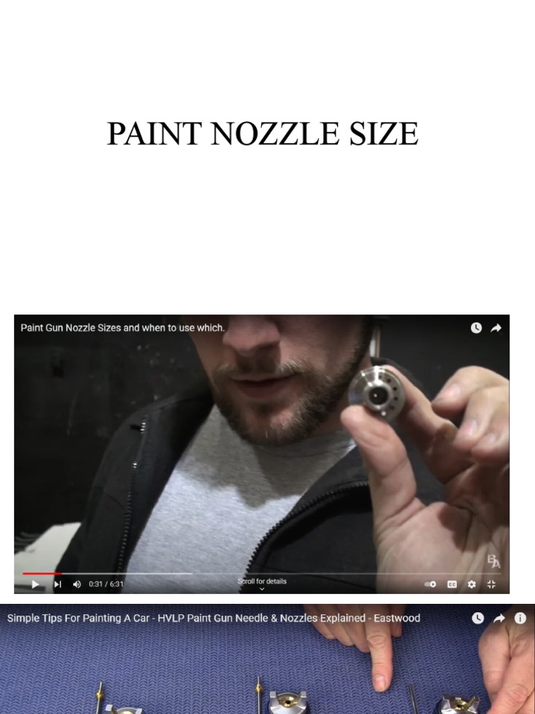 Paint Nozzle Size PDF