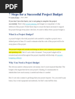 Project Budgeting