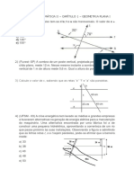 Lista de Matemática Ii - 3° Ano Geometria Plana I