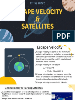 Escape Velocity & Satellites