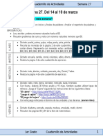 Semana 27 - Planeación 1er Grado