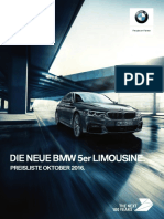 Preisliste Die Neue BMW 5er Limousine Oktober 2016