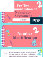 Pre Test Administration of Numeracy Assessment