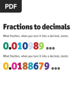 Fractions To Decimals Brainteaser