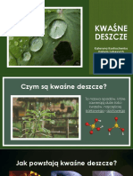 Prezentacja Kwaśne Deszcze