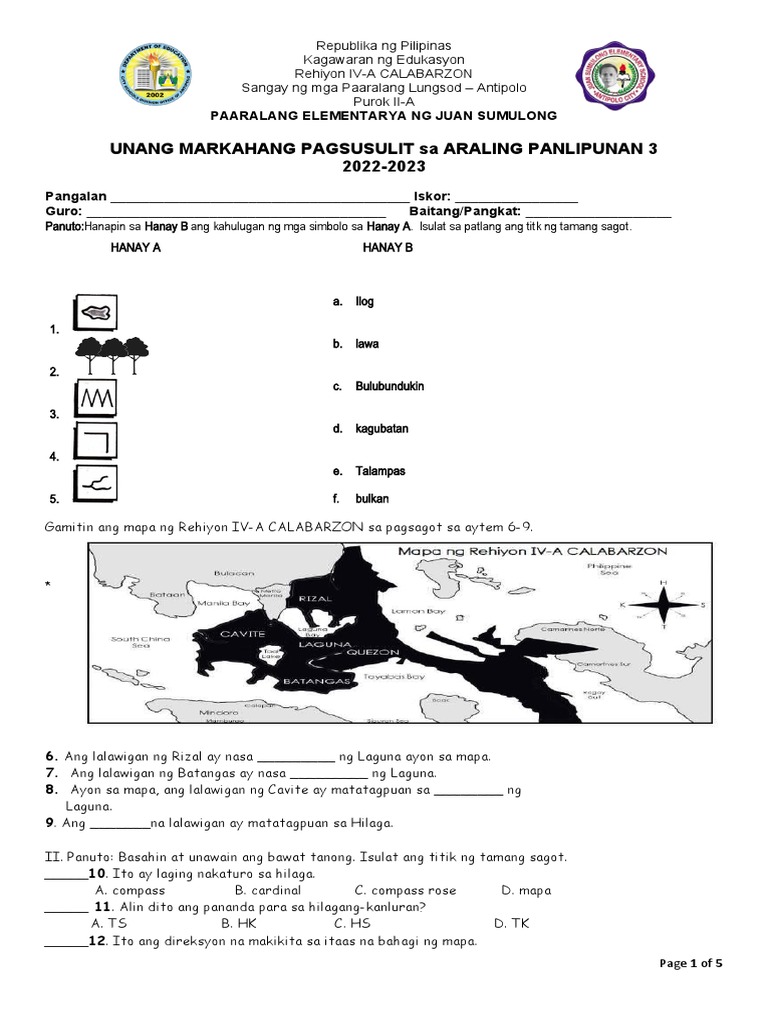 Ap 3 First Periodical Test | PDF