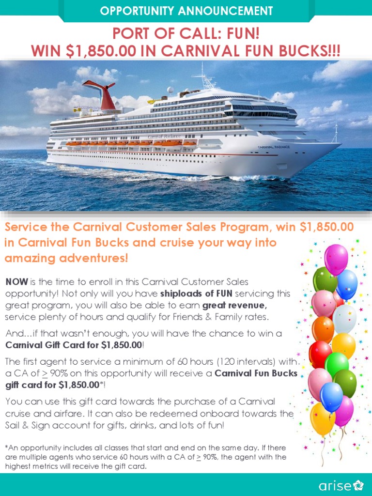 Carnival Customer Sales Service Partner 8.1.22 PDF PDF