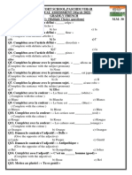 French Grade 5 Questions Objective-2