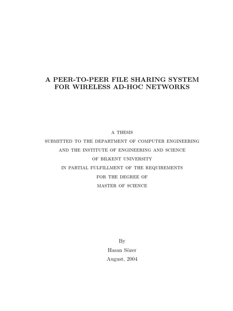P2P File Sharing in Wireless Networks | PDF | Routing | Peer To Peer