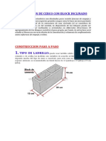 Construccion de Cerco Con Block Inclinado