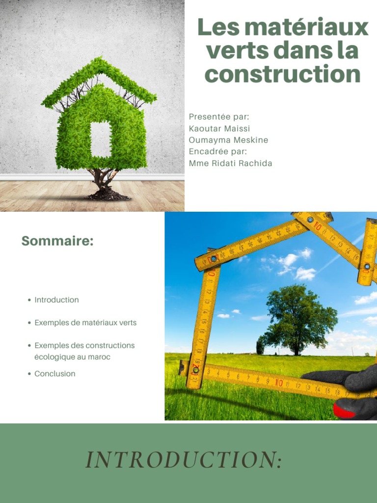 Matériaux verts en construction durable | PDF | Bois (matériau de ...