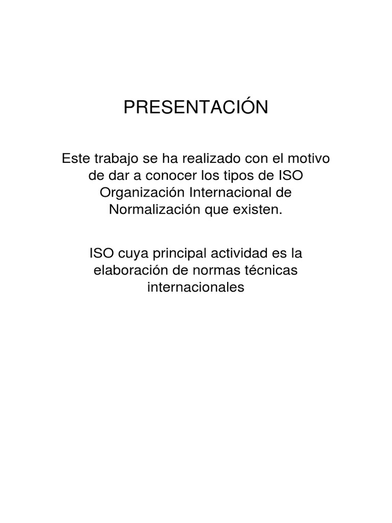Tipos de Normas ISO y su Importancia | PDF